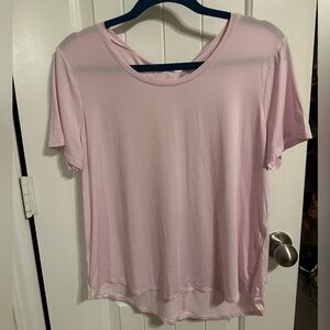 Lululemon Light Pink Modal-Silk Twist-Back Short-Sleeve Shirt